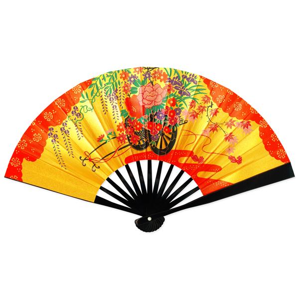 海外向けお土産/台付き茶扇飾り扇子/花車(Rd201) |  | 07
