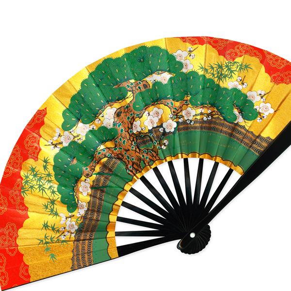 海外向けお土産/台付き茶扇飾り扇子/松竹梅(Rd205) |  | 07