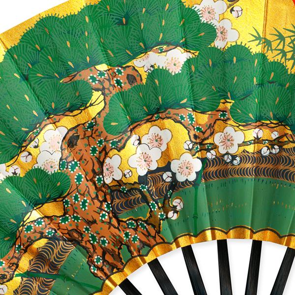 海外向けお土産/台付き茶扇飾り扇子/松竹梅(Rd205) |  | 08