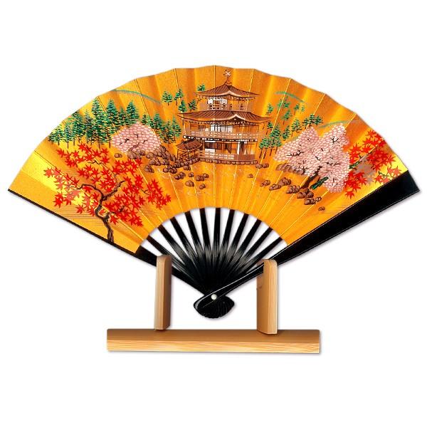 海外向けお土産 台付き茶扇飾り扇子 金閣寺 Rd6 Rd6 扇子司 伊藤常 通販 Yahoo ショッピング