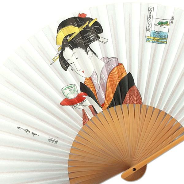 海外お土産扇子/湯のみ美人(Re005) |  | 01
