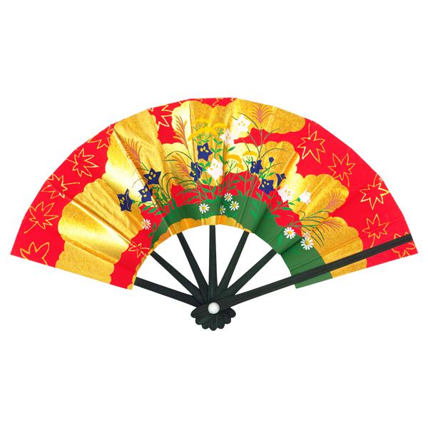 外国へのお土産/豆扇子 秋草　赤【台付きセット】(Rf006) |  | 01