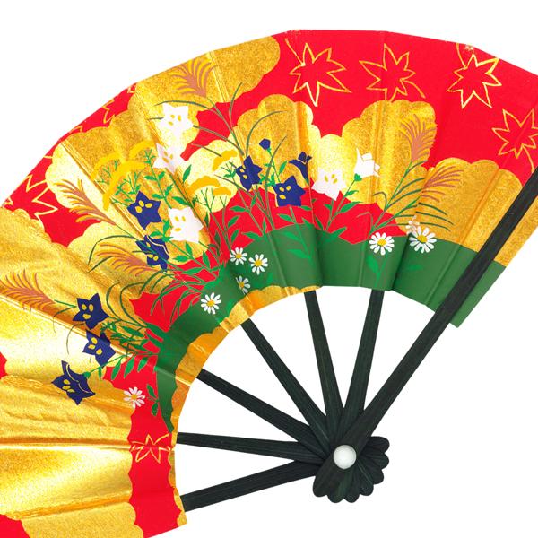 外国へのお土産/豆扇子 秋草　赤【台付きセット】(Rf006) |  | 04