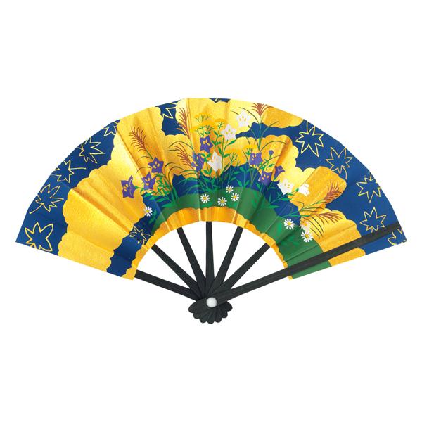 外国へのお土産/豆扇子 秋草　青【台付きセット】(Rf007) |  | 01