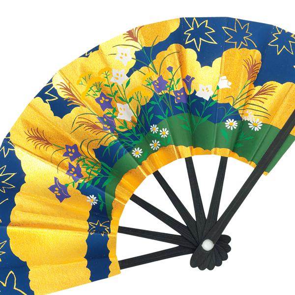 外国へのお土産/豆扇子 秋草　青【台付きセット】(Rf007) |  | 04