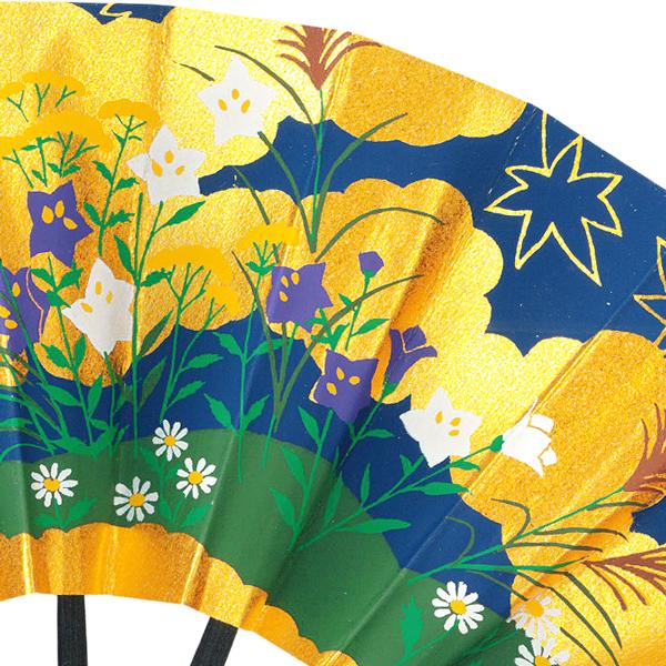 外国へのお土産/豆扇子 秋草　青【台付きセット】(Rf007) |  | 05