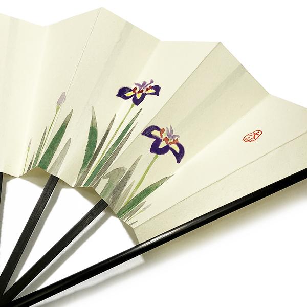 飾り京扇子/都の四季4/あやめ(T004) |  | 01