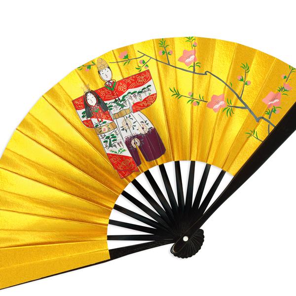 ひな祭り扇子/飾り茶扇台付きセット/黒塗たち雛(Ta02) |  | 01