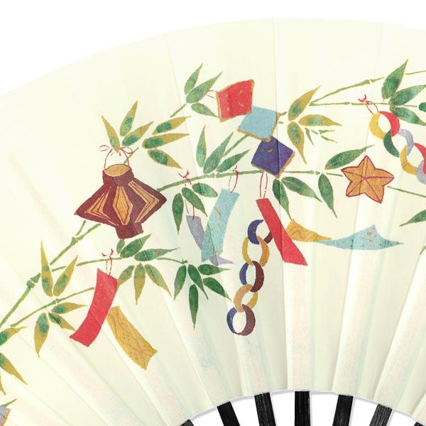 歳時記 飾り 茶扇台付きセット 黒塗 七夕(Tc05) |  | 01