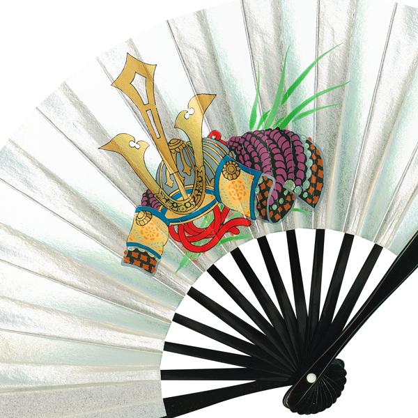 【節句飾り】兜・お雛様　茶扇飾り台付きセット(Td05) |  | 09