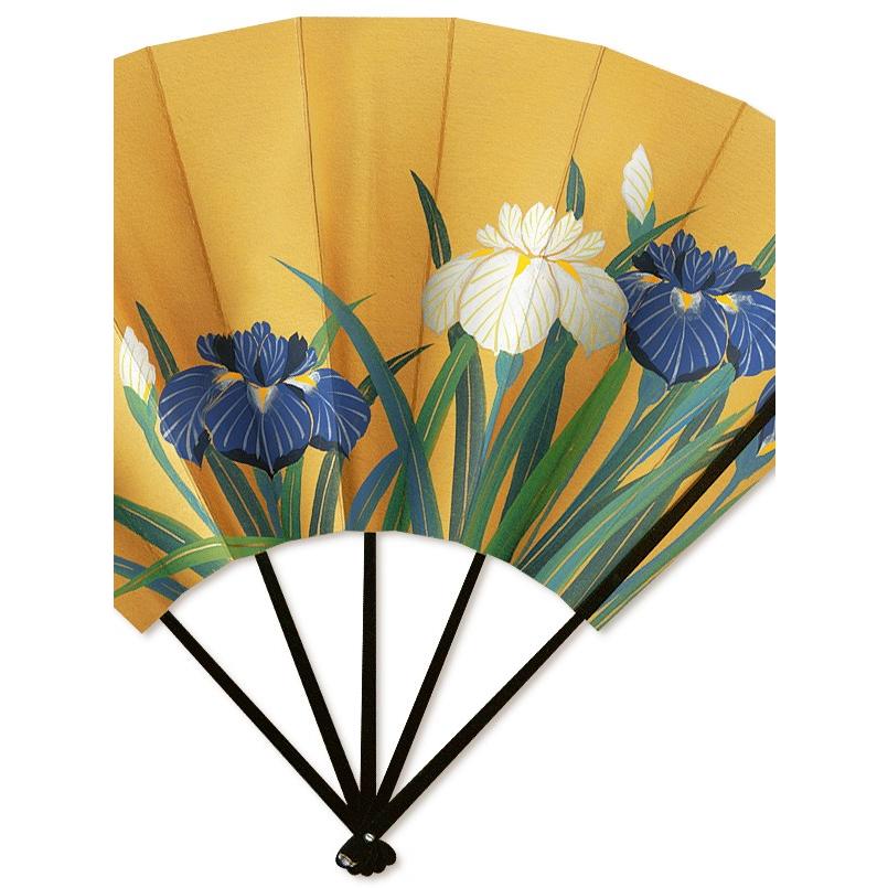 高級飾り京扇子/あやめ/台付(U110) |  | 01