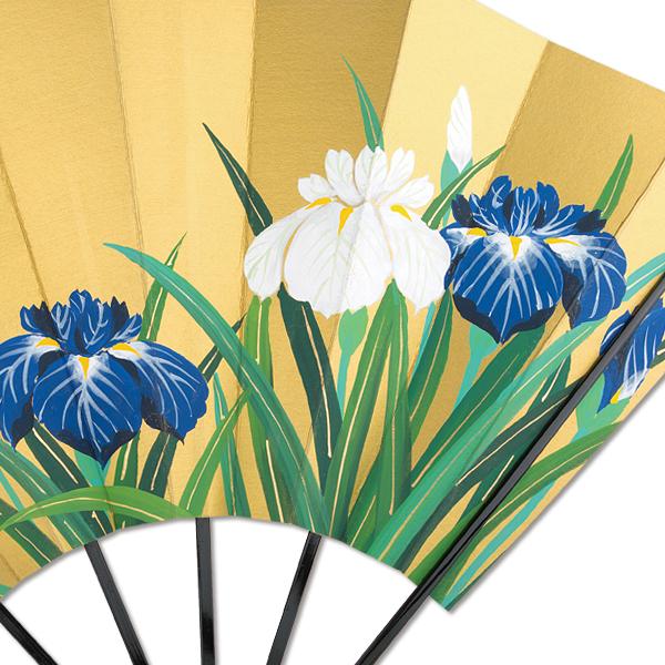 高級飾り京扇子/あやめ/台付(U110) |  | 04