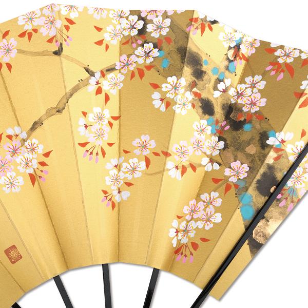 高級飾り京扇子/桜/台付(U112) |  | 04