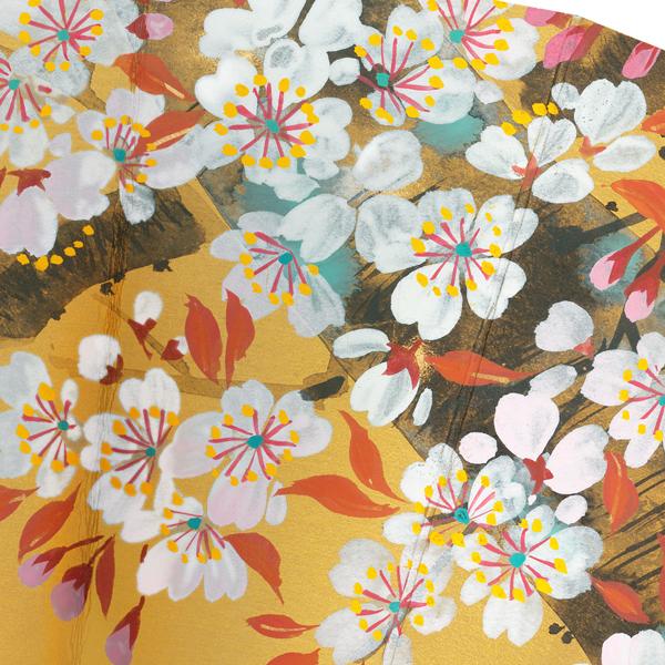 高級飾り京扇子/桜/台付(U112) |  | 07