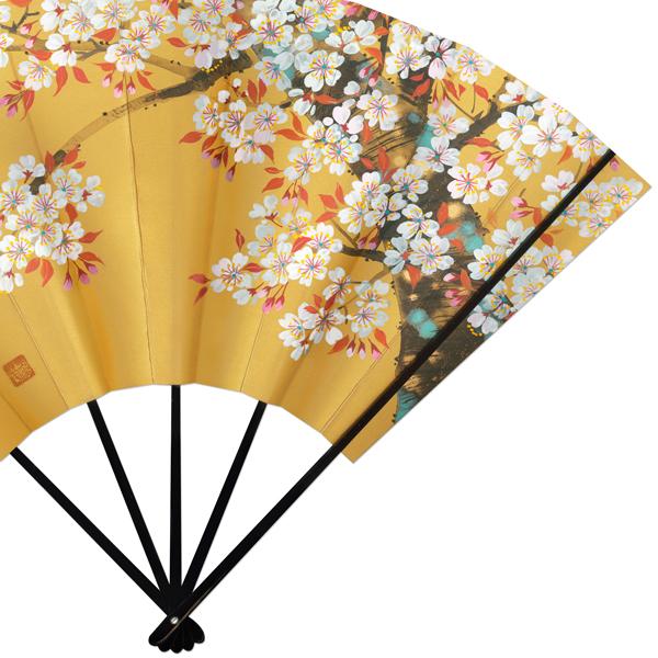 高級飾り京扇子/桜/台付(U112) |  | 08