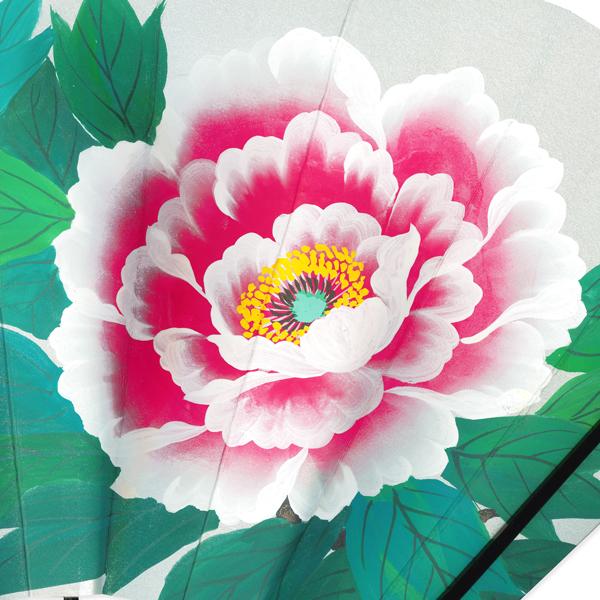 高級飾り京扇子 牡丹/台付(U114)_4