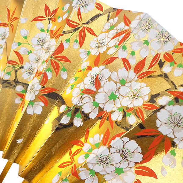 飾り京扇子 高級仕舞扇子　藤御所車/桜(Ub101) |  | 06