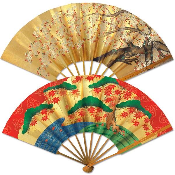 飾り京扇子 高級仕舞扇子　 紅葉/小桜(Ub102) | 