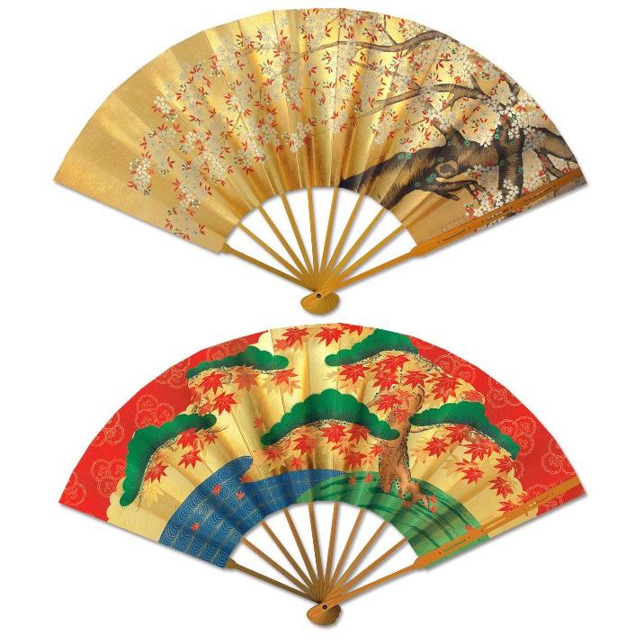 飾り京扇子 高級仕舞扇子　 紅葉/小桜(Ub102) |  | 01