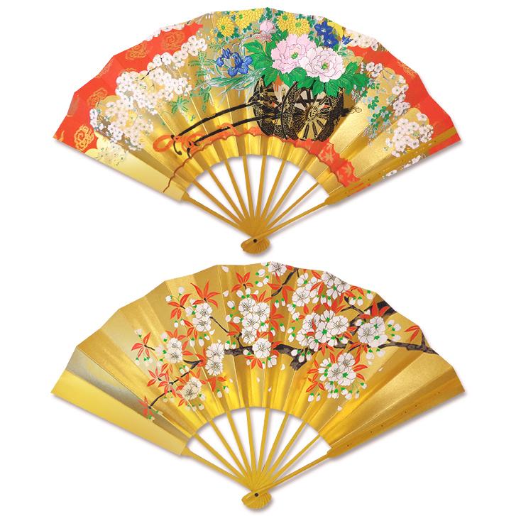 飾り京扇子 高級仕舞扇子 桜/花車(Ub103) |  | 01