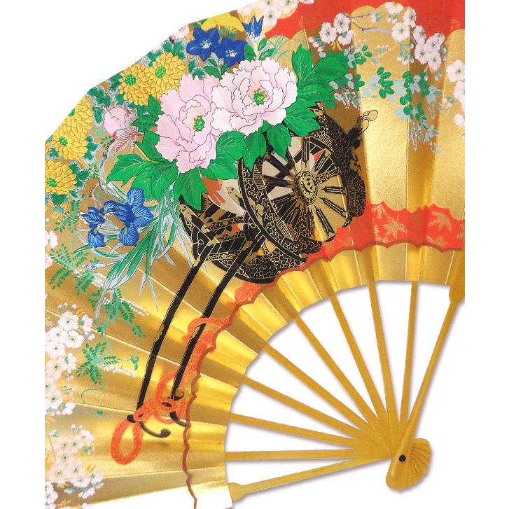 飾り京扇子 高級仕舞扇子 桜/花車(Ub103) |  | 02