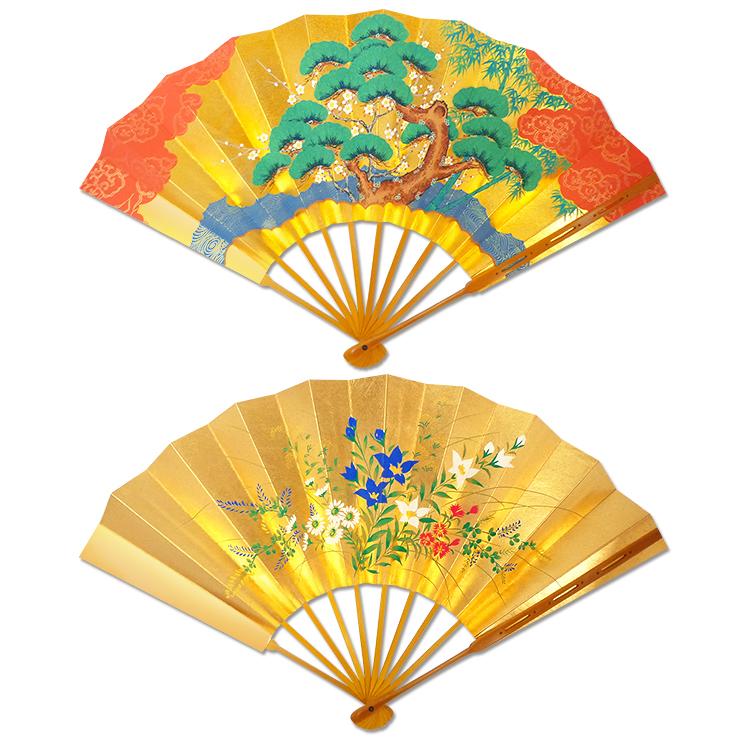 飾り京扇子 高級仕舞扇子　松竹梅/桔梗(Ub104) |  | 01