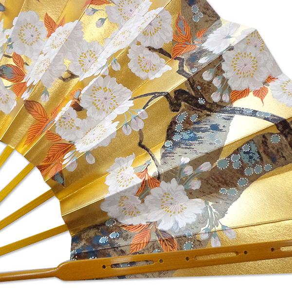 【超希少】大型扇子 インテリア 105cm 飾り京扇子 高級仕舞扇子 六歌仙/桜<卵染め竹>(Ub105A) : 扇子司 伊藤