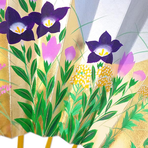 飾り京扇子 高級仕舞扇子　月に秋草/桜(Ub304) |  | 02