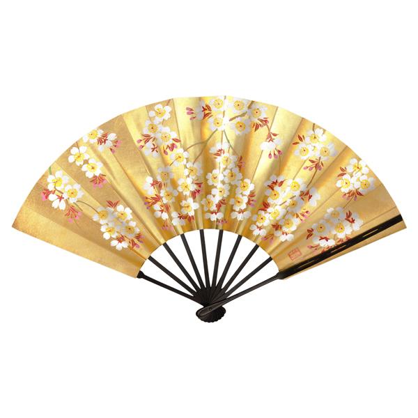 [黒染竹] 飾り京扇子 高級仕舞扇子　月に秋草/桜(Ub305) |  | 02