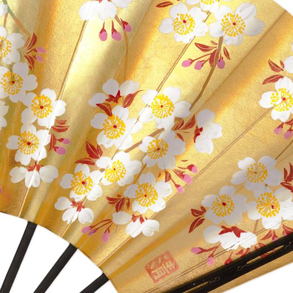 [黒染竹] 飾り京扇子 高級仕舞扇子　月に秋草/桜(Ub305) |  | 05