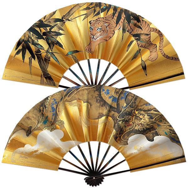 飾り京扇子/舞扇子タイプ 龍/虎(Xb009) | 