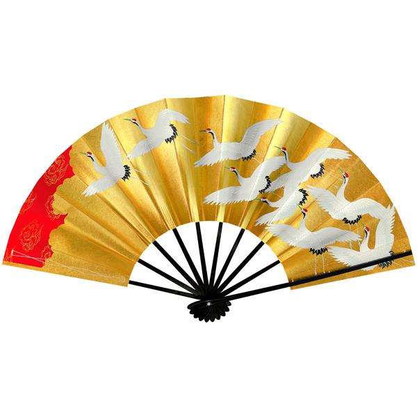 飾り京扇子/舞扇子タイプ 群鶴/緑松(Xb010) |  | 04