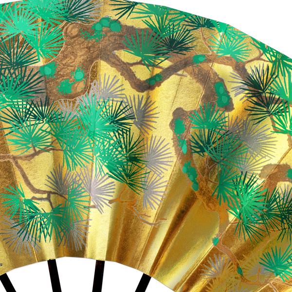 飾り京扇子/舞扇子タイプ 群鶴/緑松(Xb010) |  | 09