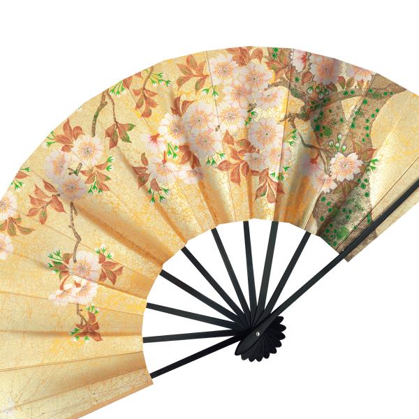 飾り京扇子 舞扇子タイプ 御所車/櫻　伊藤常　京扇子 飾り京扇子/舞扇子タイプ 御所車/櫻(Xd102) : 扇子司 伊藤常