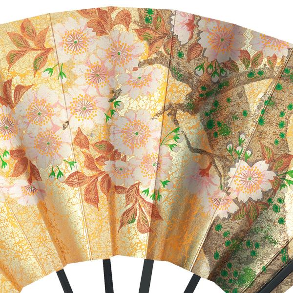 飾り京扇子 舞扇子タイプ 御所車/櫻　伊藤常　京扇子 飾り京扇子/舞扇子タイプ 御所車/櫻(Xd102) : 扇子司 伊藤常