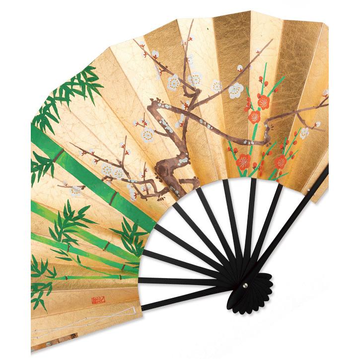 飾り京扇子/舞扇子タイプ 竹に紅白梅/老松(Xe004) |  | 04