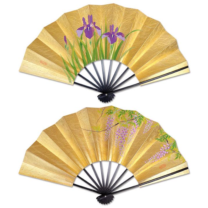 飾り京扇子/舞扇子タイプ  藤/あやめ(Xe006) |  | 01