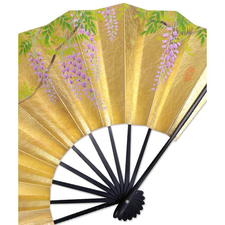 飾り京扇子/舞扇子タイプ  藤/あやめ(Xe006) |  | 05