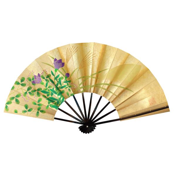 飾り京扇子/舞扇子タイプ 桜/月に秋草(Xe103) |  | 04