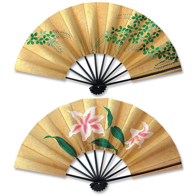 飾り京扇子/舞扇子タイプ カサブランカ/萩(Xe104) |  | 01