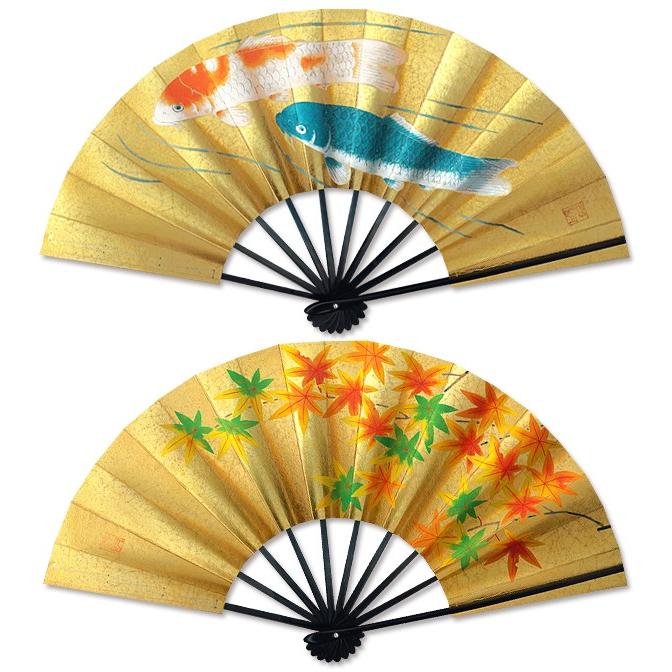 飾り京扇子/舞扇子タイプ 紅葉/夫婦鯉(Xe109) |  | 01