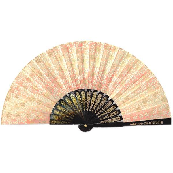 飾り京扇子/金襴櫻 ピンク/25cm(Z300) | 