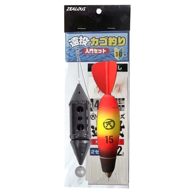 ZEALOUS 遠投カゴ釣り入門セット ウキサイズ12号~15号 仕掛2個入 ZEALOUS 遠投カゴ釣り入門セット ウキサイズ12号~15号 仕掛2個入