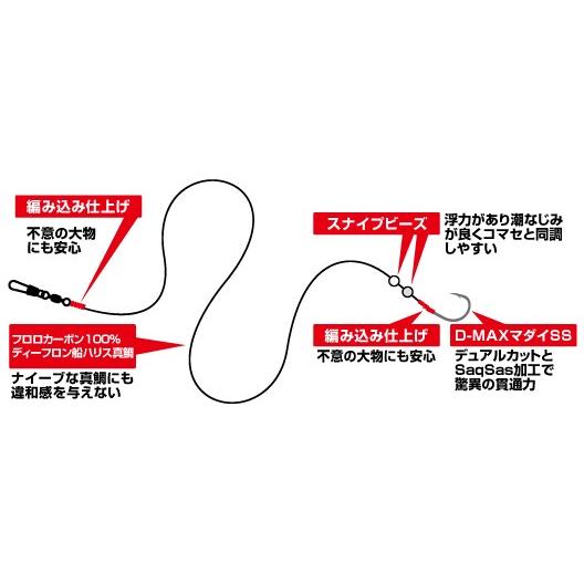ダイワ Daiwa 快適マダイ仕掛ｓｓ １本針 針９号 ハリス４号 １２ｍ いとう釣具店 通販 Yahoo ショッピング