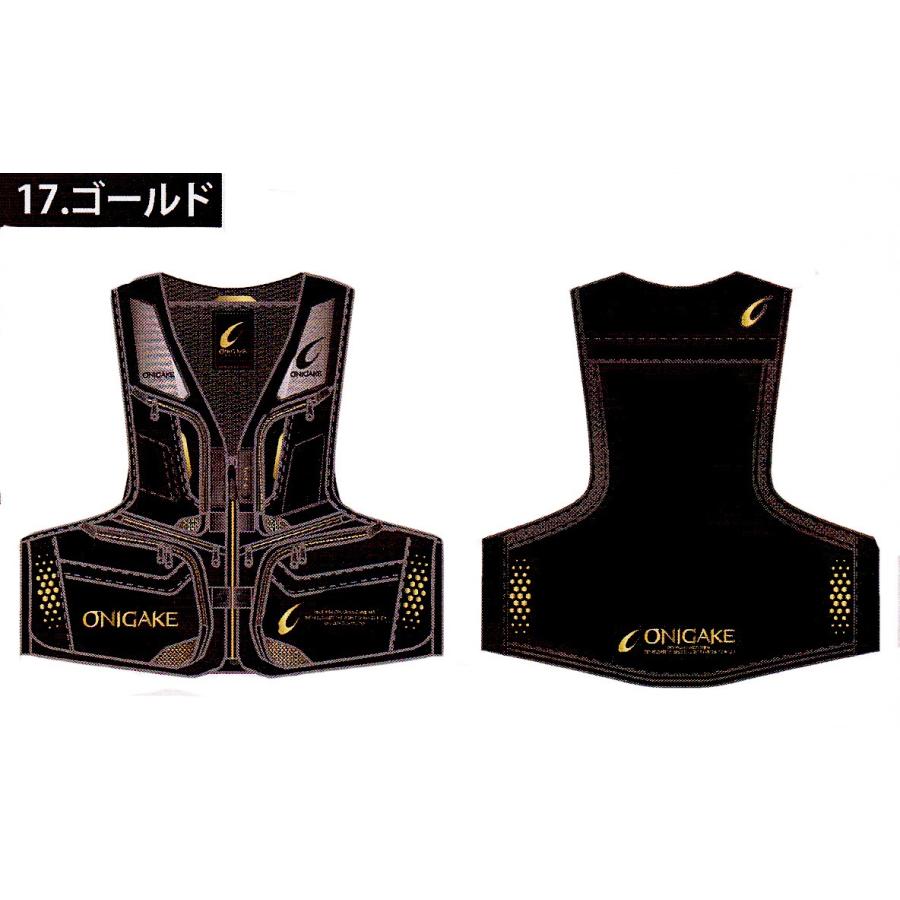 鬼掛 トーナメントライフジャケット Yt319gゴールド Yt319gg いとう釣具店 通販 Yahoo ショッピング