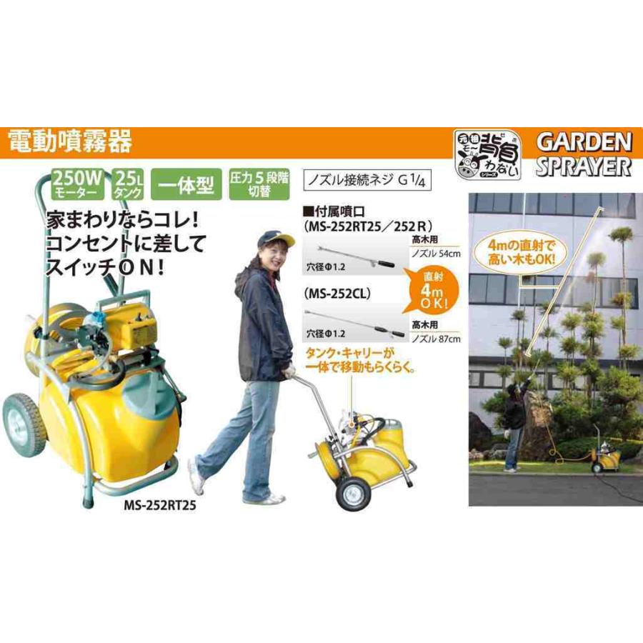 工進 タンクキャリー付きモーター動噴 25L MS-252RT25 工進 タンクキャリー付きモーター動噴 25L MS-252RT25