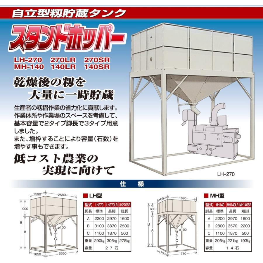 スタンドホッパー 籾貯蔵 LH-270LR 【個人宅不可/代引不可/笹川 スタンドホッパー 籾貯蔵 LH-270LR 【個人宅不可/代引不可/笹川