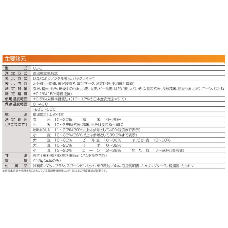 静岡製機 手動穀物水分計 コメット CD-6【SHIZUOKA/静岡製機 静岡製機 手動穀物水分計 コメット CD-6【SHIZUOKA/静岡製機