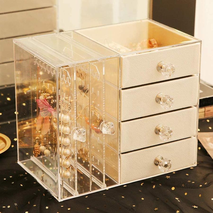 ジュエリー収納ボックス イヤリングケース ピアス収納ボックス 大容量 ピアススタンド 引き出し 可愛い小物入れ 仕切り整理収納 高級感 防塵防水 透明 F Acc Kx402 トーセン 通販 Yahoo ショッピング