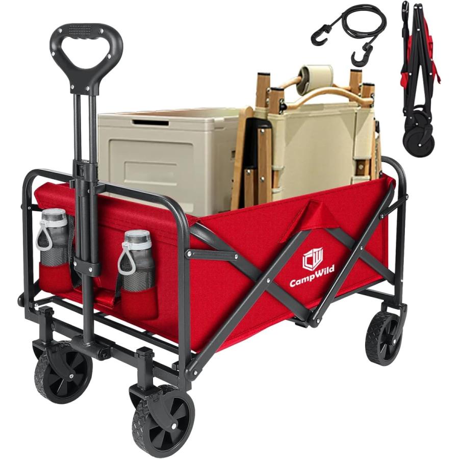 CampWild キャリーワゴン折りたたみ式キャリーカート アウトドア